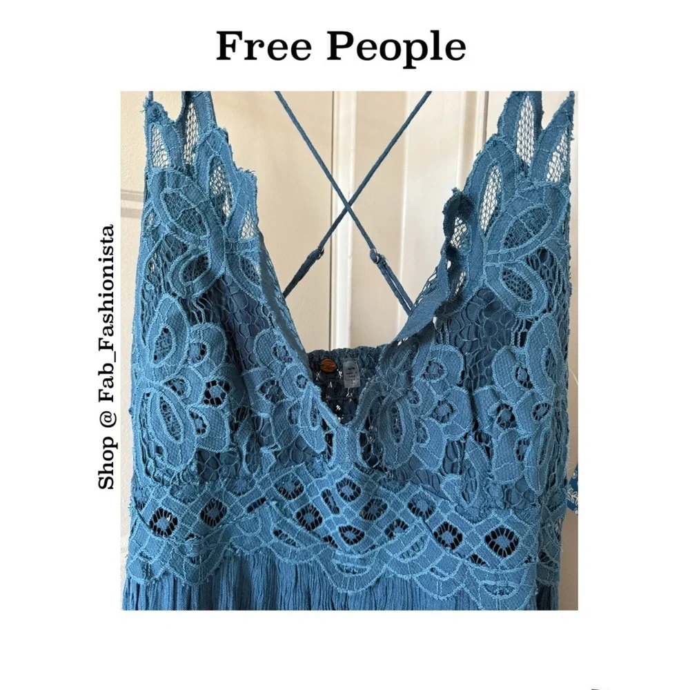 Free People Crochet Lace Maxi Dress size Medium